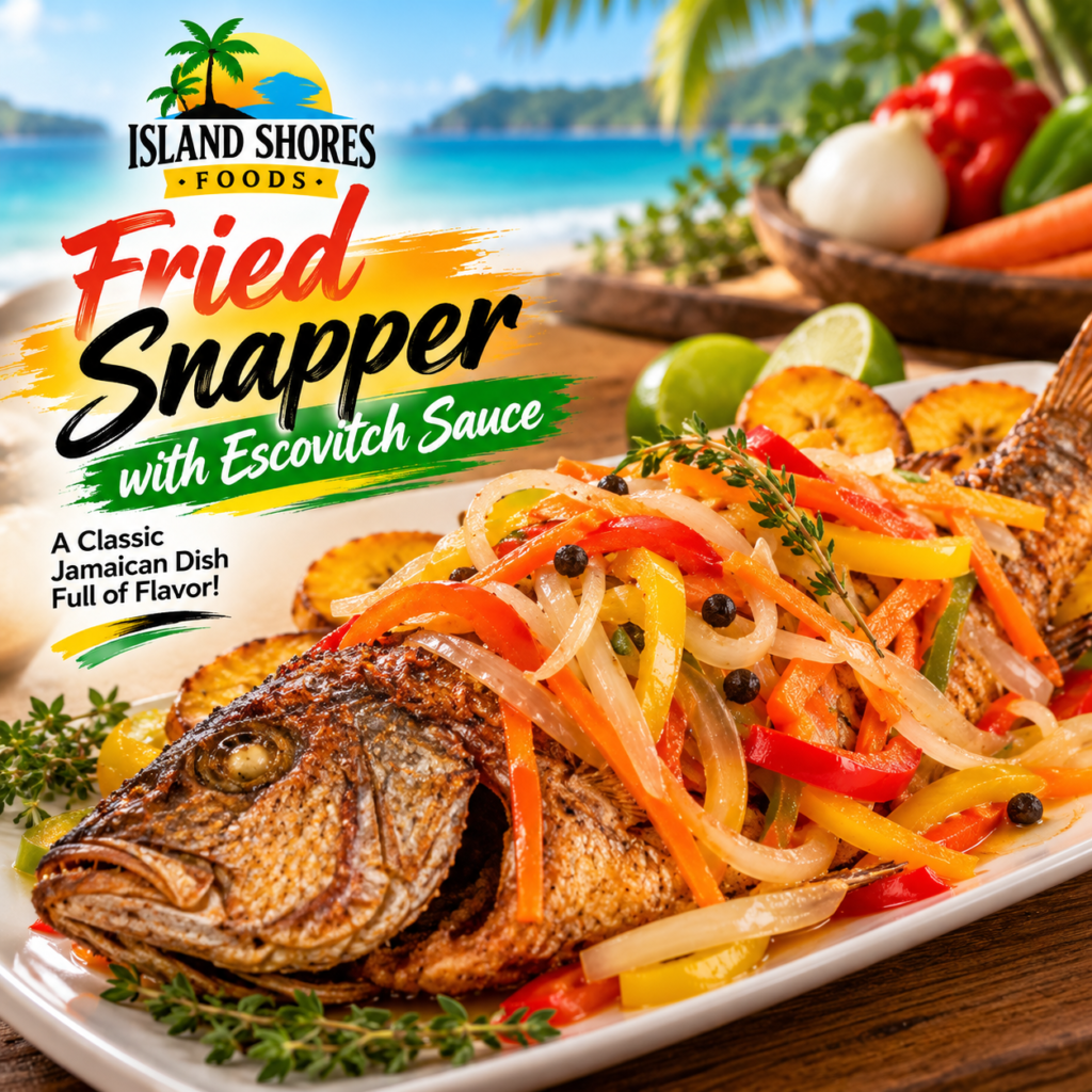 Tropical Fried Snapper with Escovitch Sauce